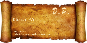 Dózsa Pál névjegykártya