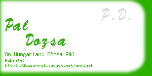pal dozsa business card