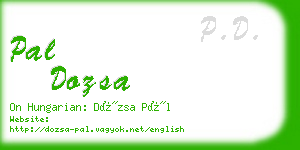 pal dozsa business card